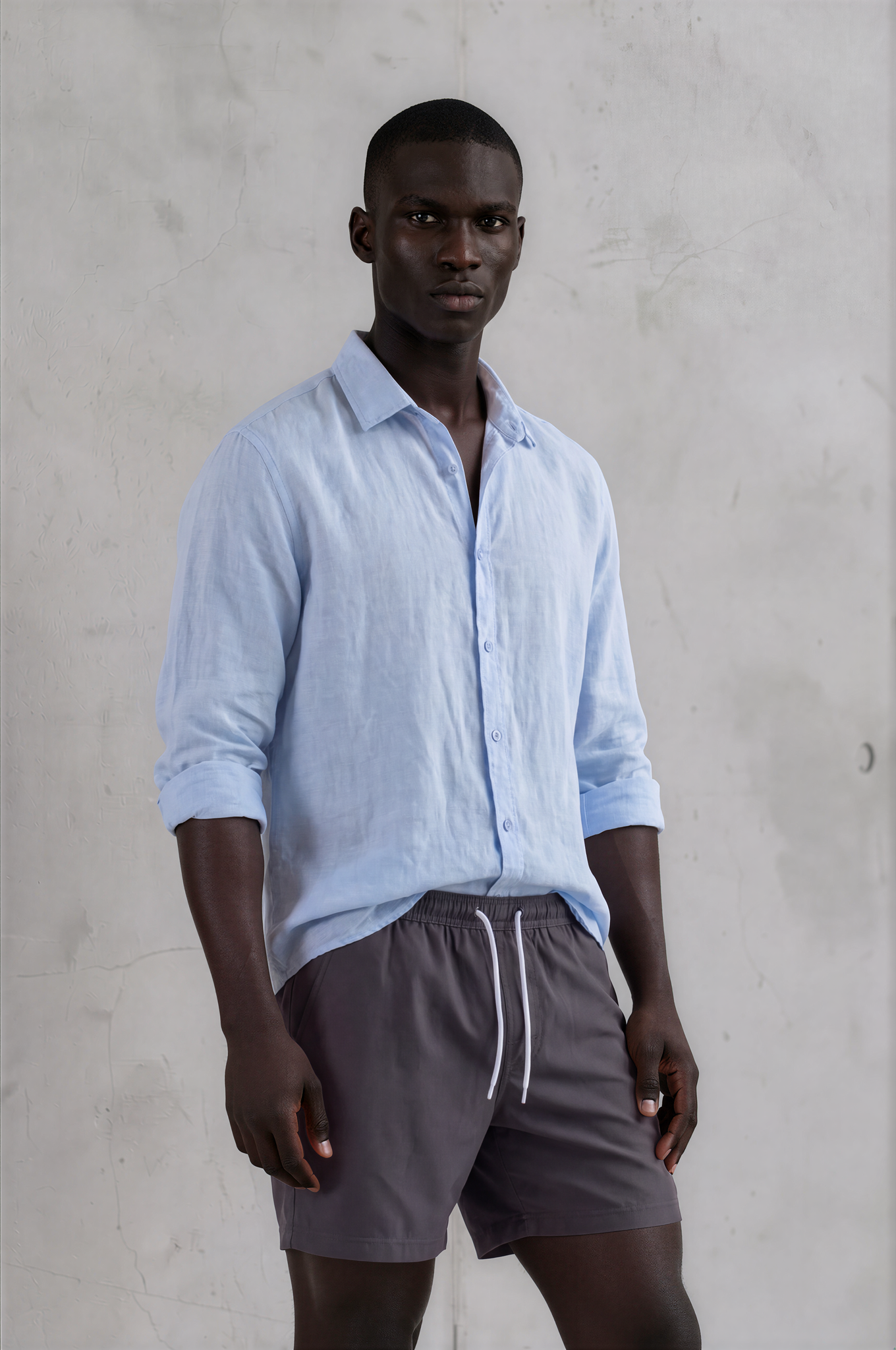 LINEN shirt unissex LIGHT BLUE