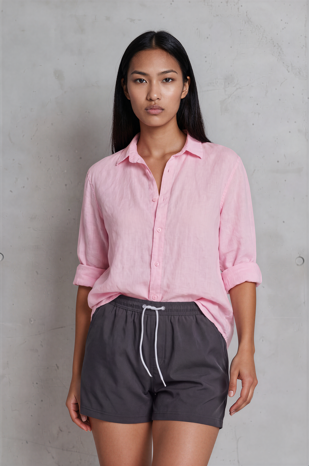 LINEN shirt unissex PINK