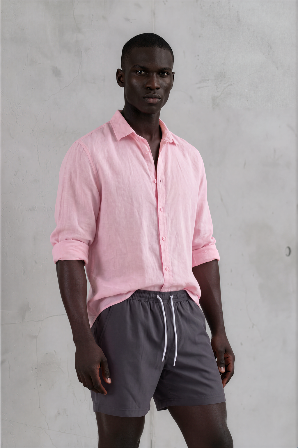 LINEN shirt unissex PINK